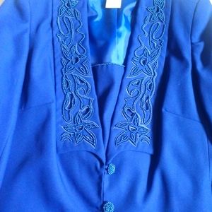 Anthony Evenings vintage blue  jacket and skirt se